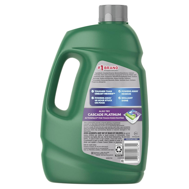 Cascade Advanced Power Liquid Dishwasher Detergent, Fresh Scent, 125 fl oz