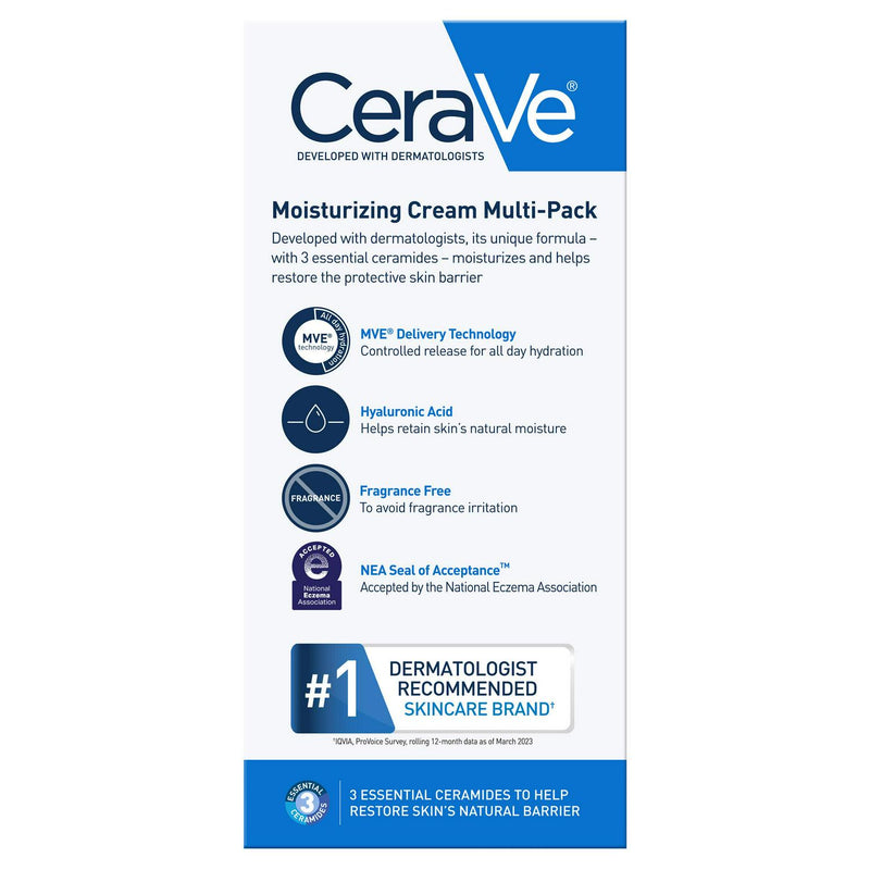 CeraVe Moisturizing Cream Interchangeable Multi-Pack, 16 oz Jar with Pump + 16 oz Jar