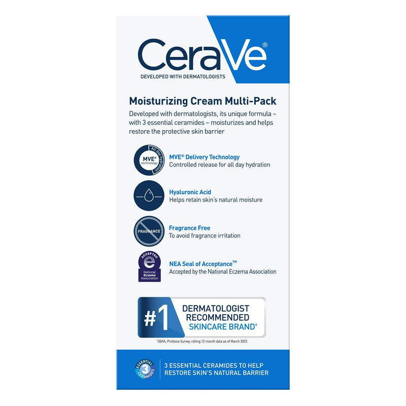 CeraVe Moisturizing Cream Interchangeable Multi-Pack, 16 oz Jar with Pump + 16 oz Jar