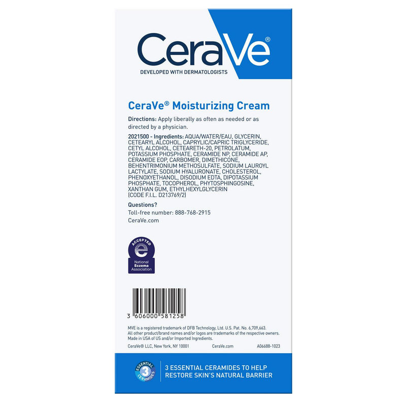 CeraVe Moisturizing Cream Interchangeable Multi-Pack, 16 oz Jar with Pump + 16 oz Jar