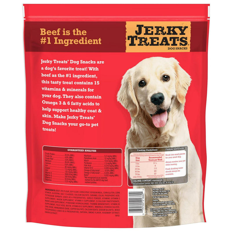 Jerky Treats American Beef Dog Snacks 60 oz, 2-count