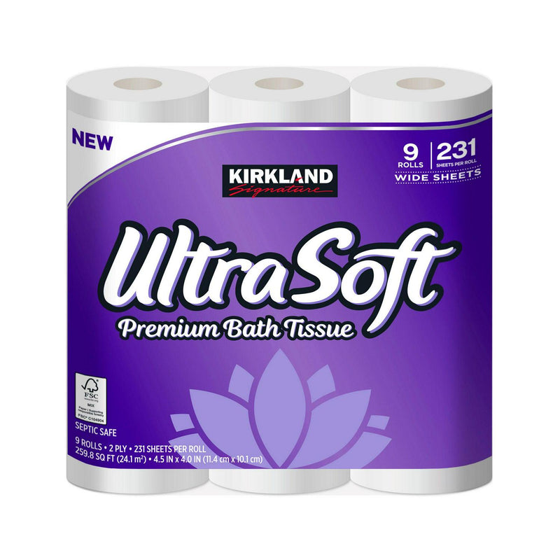 Kirkland Signature Ultra Soft Bath Tissue, 2-Ply, 231 Sheets, 36 Rolls