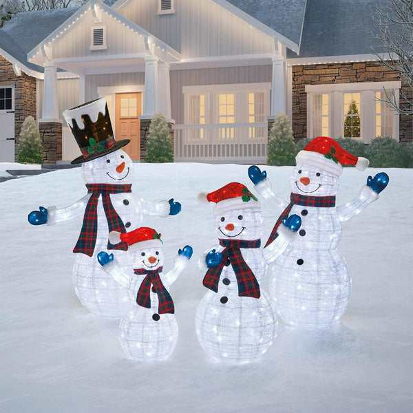 LED Pop-up Snowman Family