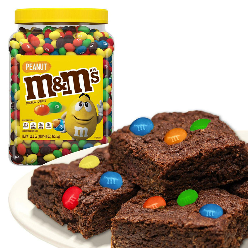 M&M's Chocolate Candy, Peanut, 62 oz Jar