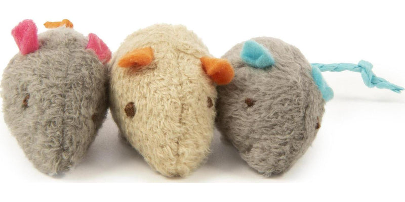 SmartyKat Skitter Critters Soft Plush Catnip Filled Mice Cat Toys, Set of 3