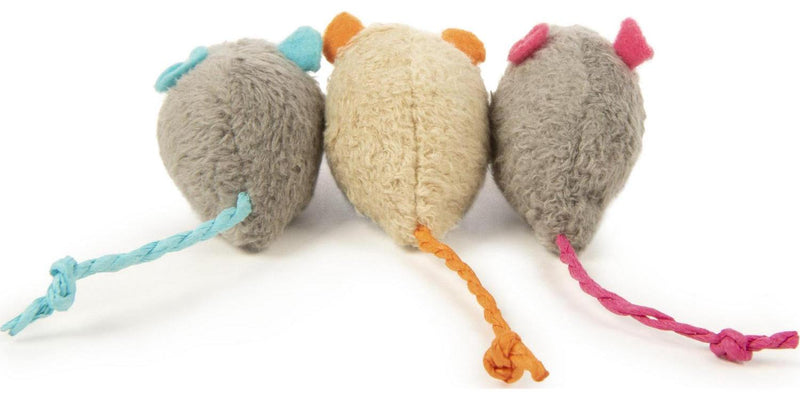 SmartyKat Skitter Critters Soft Plush Catnip Filled Mice Cat Toys, Set of 3