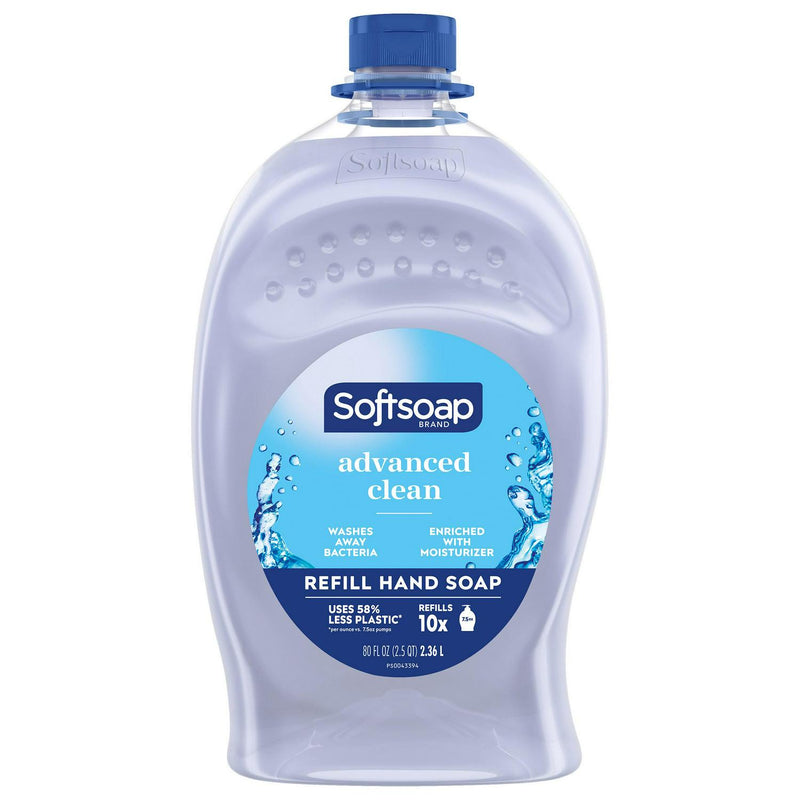 Softsoap Advanced Clean Liquid Hand Soap Refill 80 oz, 2-pack