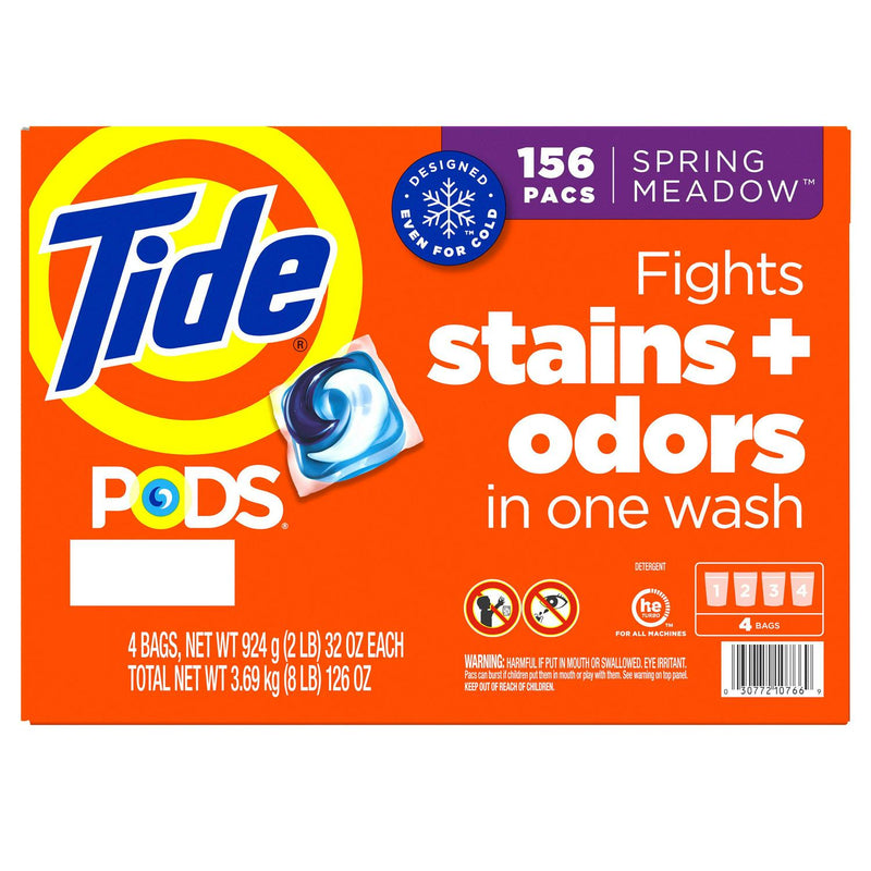 Tide Pods HE Laundry Detergent Pods, Spring Meadow, 156-count