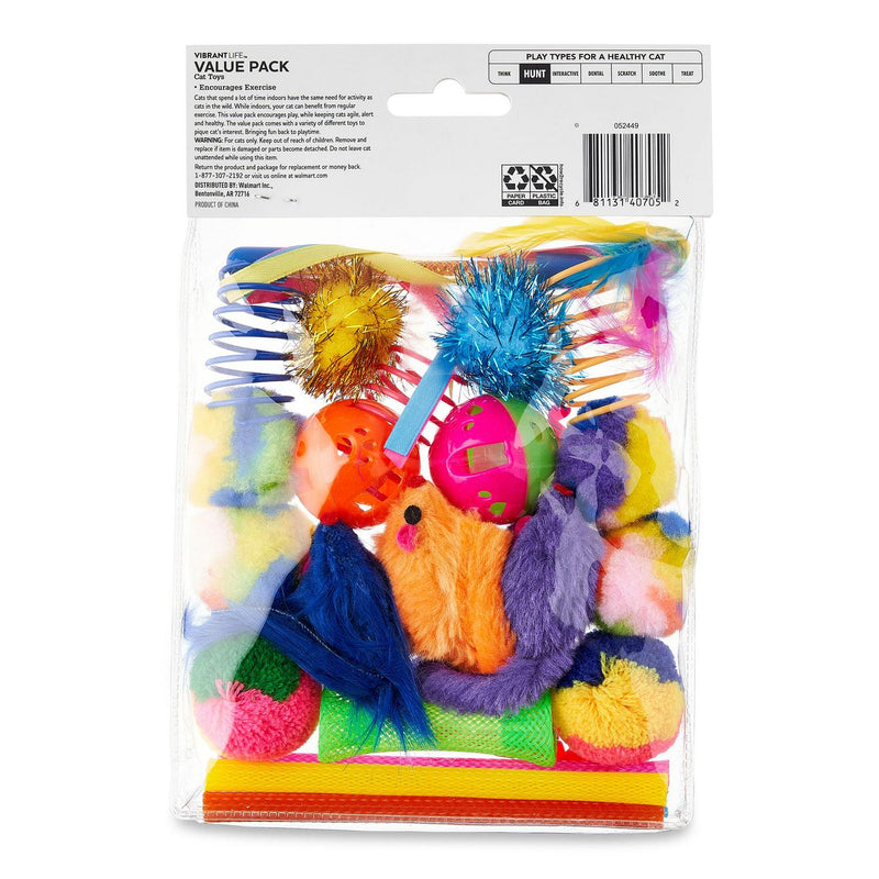 Vibrant Life 24 Piece Value Pack Cat Toys